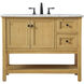 Metropolis 42 X 22 X 34 inch Natural Wood Vanity Sink Set