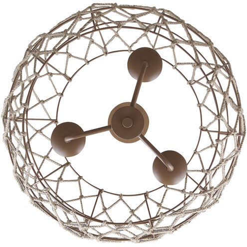 Aura 3 Light 20 inch Tan Pendant Ceiling Light