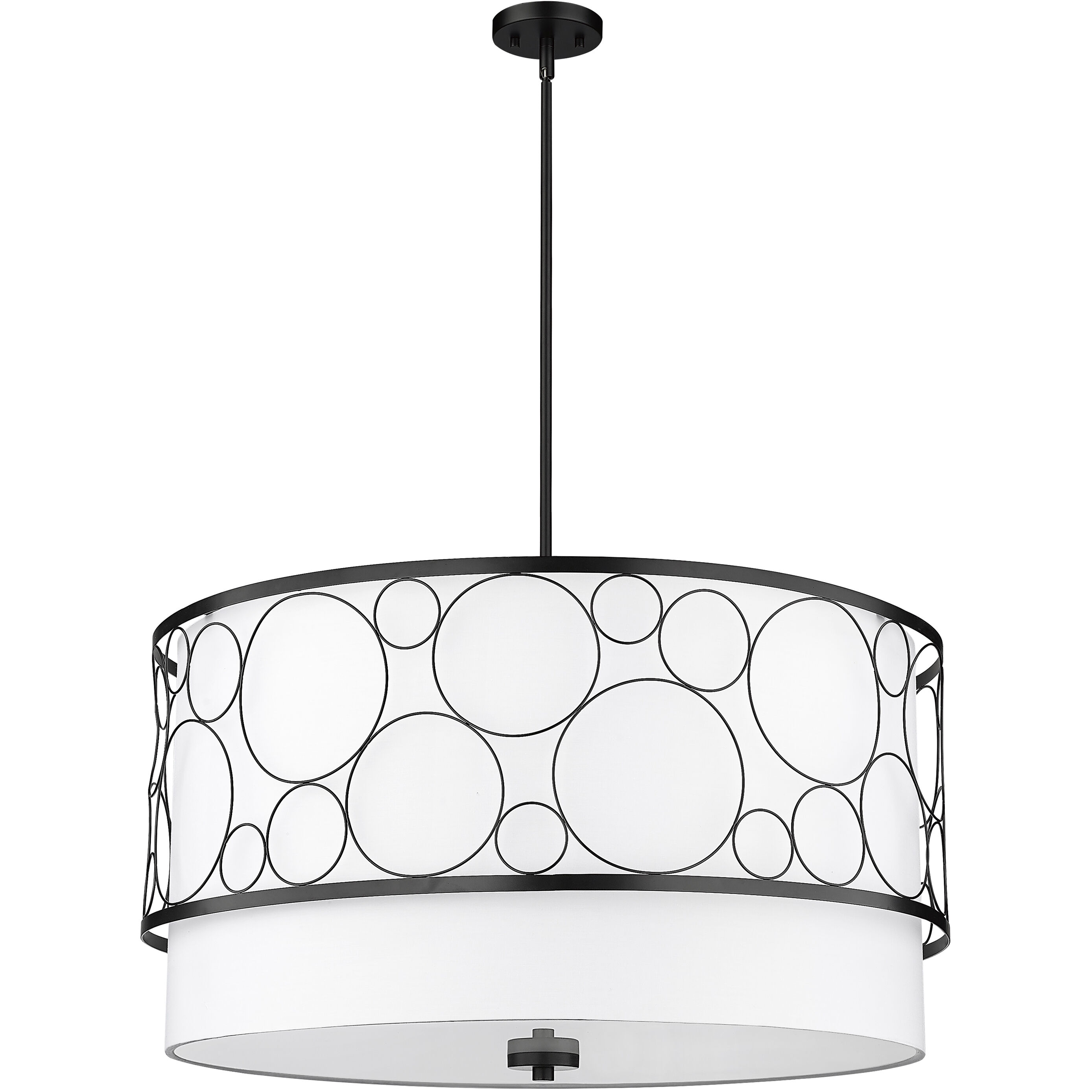 Kendall 5 Light 32 inch Matte Black Chandelier Ceiling Light
