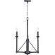 Monclovia 3 Light 25 inch Industrial Bronze Chandelier Ceiling Light