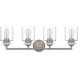 Jaspar 4 Light 31 inch Antique Nickel Bath Light Wall Light