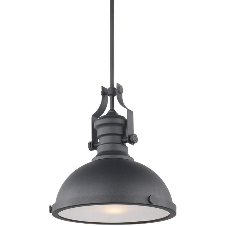 Cresswell Series 1 Light 13 inch Matte Black Pendant Ceiling Light