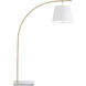 Cloister 70 inch 75.00 watt Antique Brass/White Floor Lamp Portable Light