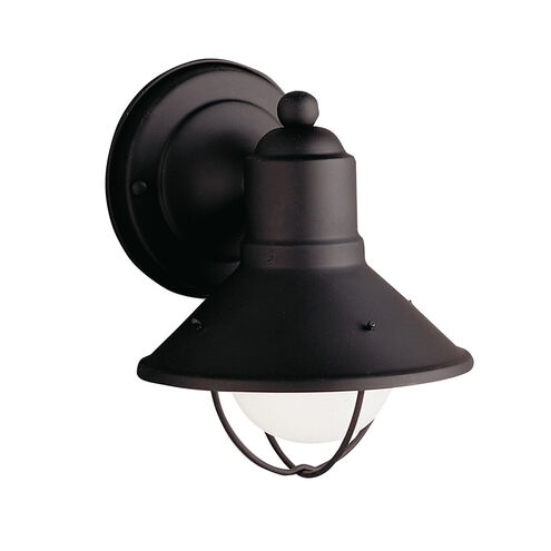 Seaside 1 Light 8 inch Black Outdoor Wall, Small