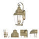 Exeter 3 Light 28 inch Antique Brass Large Outdoor Wall Lantern