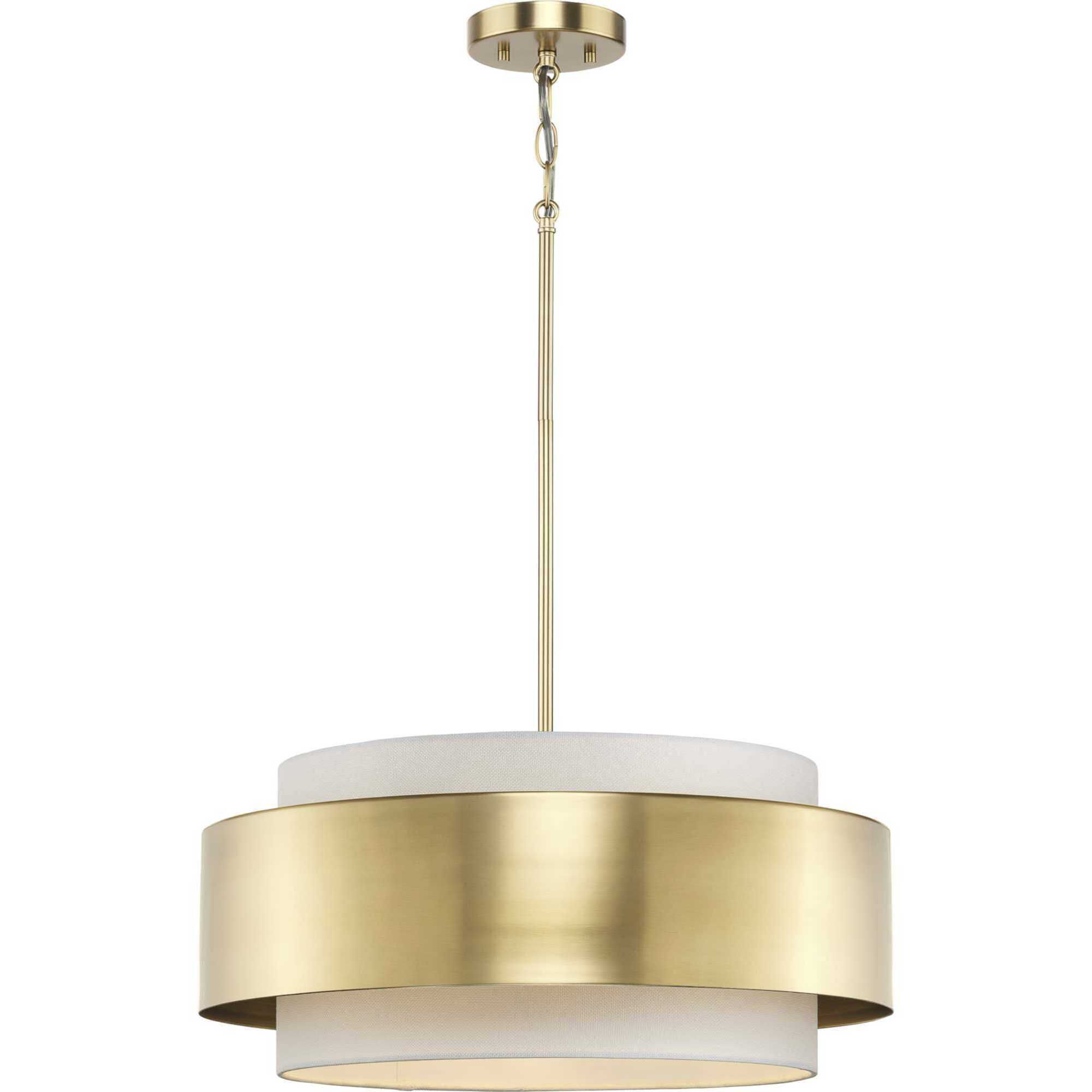 Silva 3 Light 22 inch Brushed Bronze Pendant Ceiling Light, Design Series
