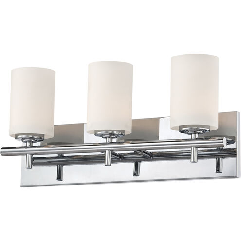 Barro 3 Light 19 inch Chrome Vanity Light Wall Light