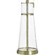 Doris 32.75 inch 100 watt Clear Seeded and Antique Brass and White Table Lamp Portable Light