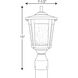 East Haven LED LED 15 inch Textured Black Outdoor Post Lantern, Progress LED