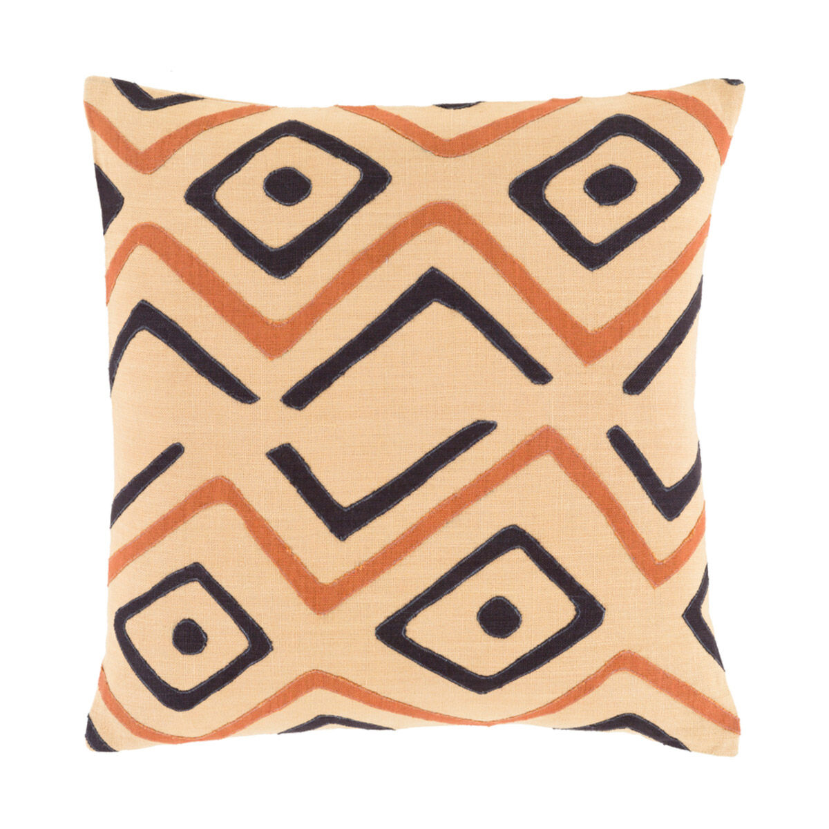 Nairobi 19 X 13 inch Beige and Burnt Orange Lumbar Pillow