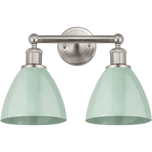 Edison Metal Bristol 2 Light 17 inch Brushed Satin Nickel Bath Vanity Light Wall Light