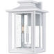 Wakefield 3 Light 17 inch White Lustre Outdoor Wall Lantern