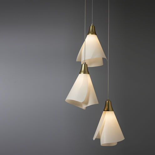 Mobius 5 Light 17.3 inch Modern Brass Pendant Ceiling Light