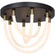 Cascata LED 15.75 inch Black and Brushed Brass Flush Mount Ceiling Light