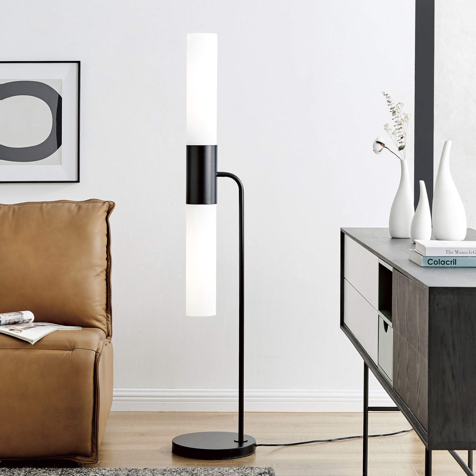 Dulance 59.5 inch 6.00 watt Black Floor Lamp Portable Light