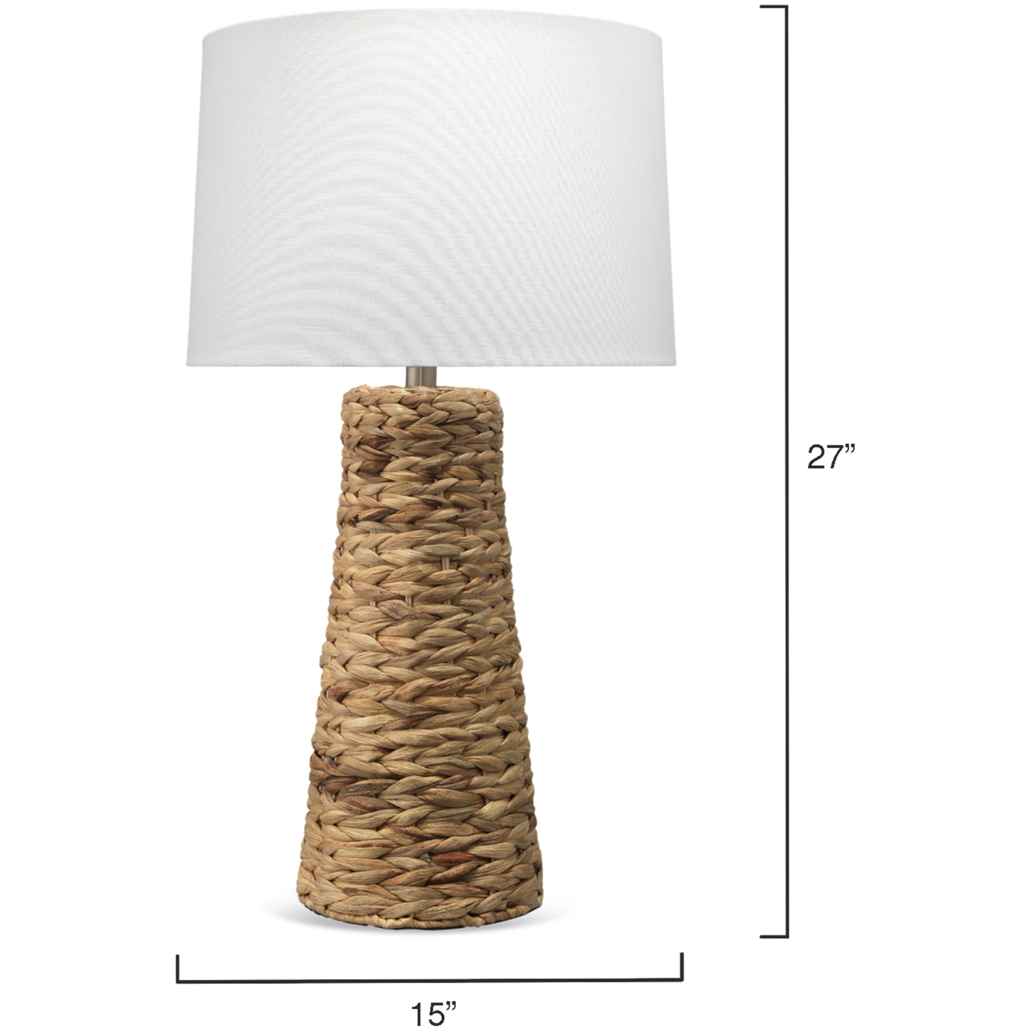 Haven 27 inch 100 watt Natural Seagrass Table Lamp Portable Light