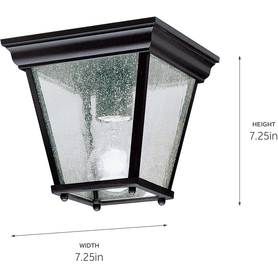 Independence 1 Light 7 inch Black Outdoor Flush & Semi Flush Mt