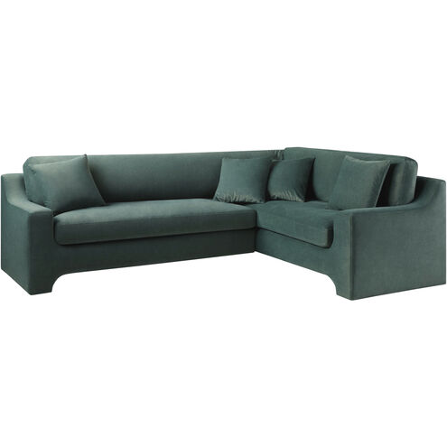 Purcel Teal / Brown Sofa