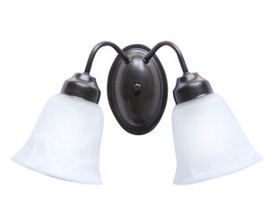 Majestic 2 Light 14 inch Rubbed Oil Bronze Wall Sconce Wall Light in Marbleized