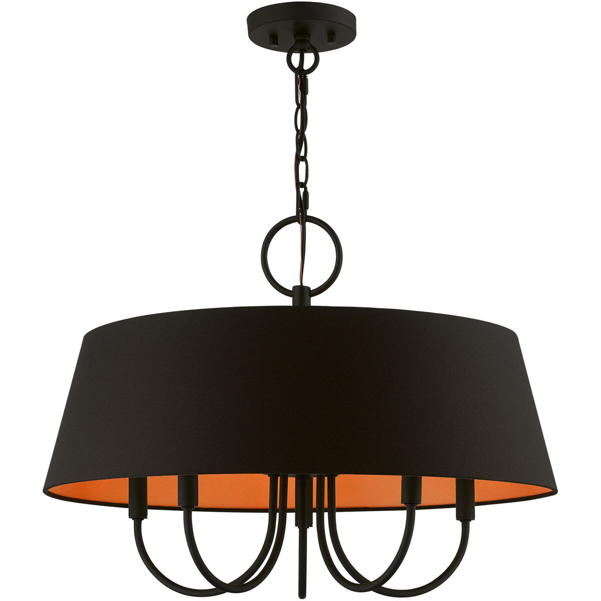 Palma 5 Light 23 inch Black Pendant Chandelier Ceiling Light