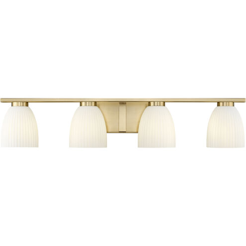 Naya 4 Light 32 inch Modern Gold Bath Vanity Light Wall Light