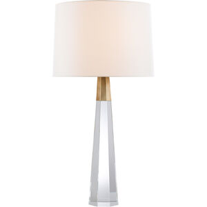 AERIN Olsen 32.5 inch 60.00 watt Crystal with Brass Table Lamp Portable Light in Crystal and Hand-Rubbed Antique Brass