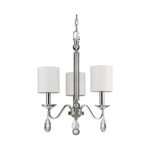Lily 3 Light 16 inch Polished Nickel Chandelier Ceiling Light