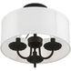 Brookdale 3 Light 13 inch Black Semi-Flush Mount Ceiling Light