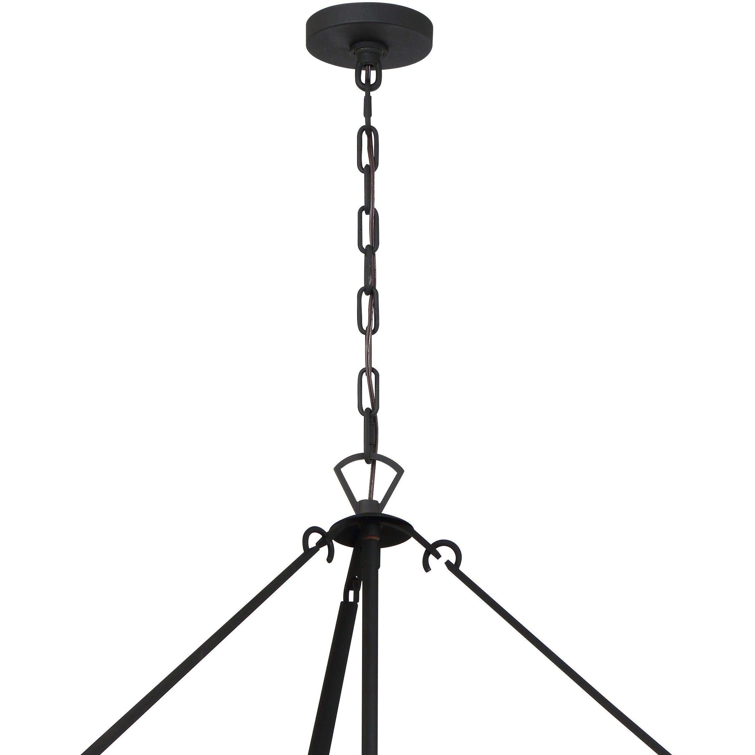 Emory 22 Light 40 inch Black Forged Chandelier Ceiling Light