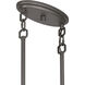Hexly 5 Light 44 inch Bronze and Sultry Silver Island Light Ceiling Light