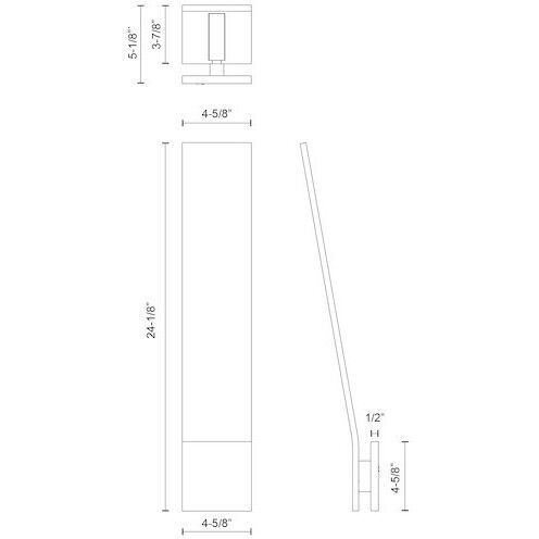Nevis LED 24.13 inch Graphite Exterior Wall Sconce