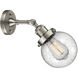 Franklin Restoration Beacon 1 Light 6 inch Brushed Satin Nickel Sconce Wall Light in Seedy Glass, Franklin Restoration