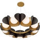 Flare 9 Light 34.25 inch Legacy Brass and Dark Bronze Pendant Ceiling Light