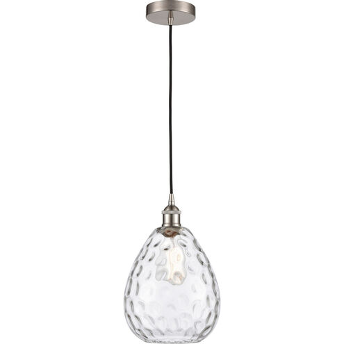 Edison Waverly LED 8 inch Brushed Satin Nickel Mini Pendant Ceiling Light