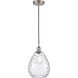 Edison Waverly LED 8 inch Brushed Satin Nickel Mini Pendant Ceiling Light