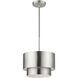 Zolana 1 Light 12 inch Brushed Nickel Pendant Ceiling Light