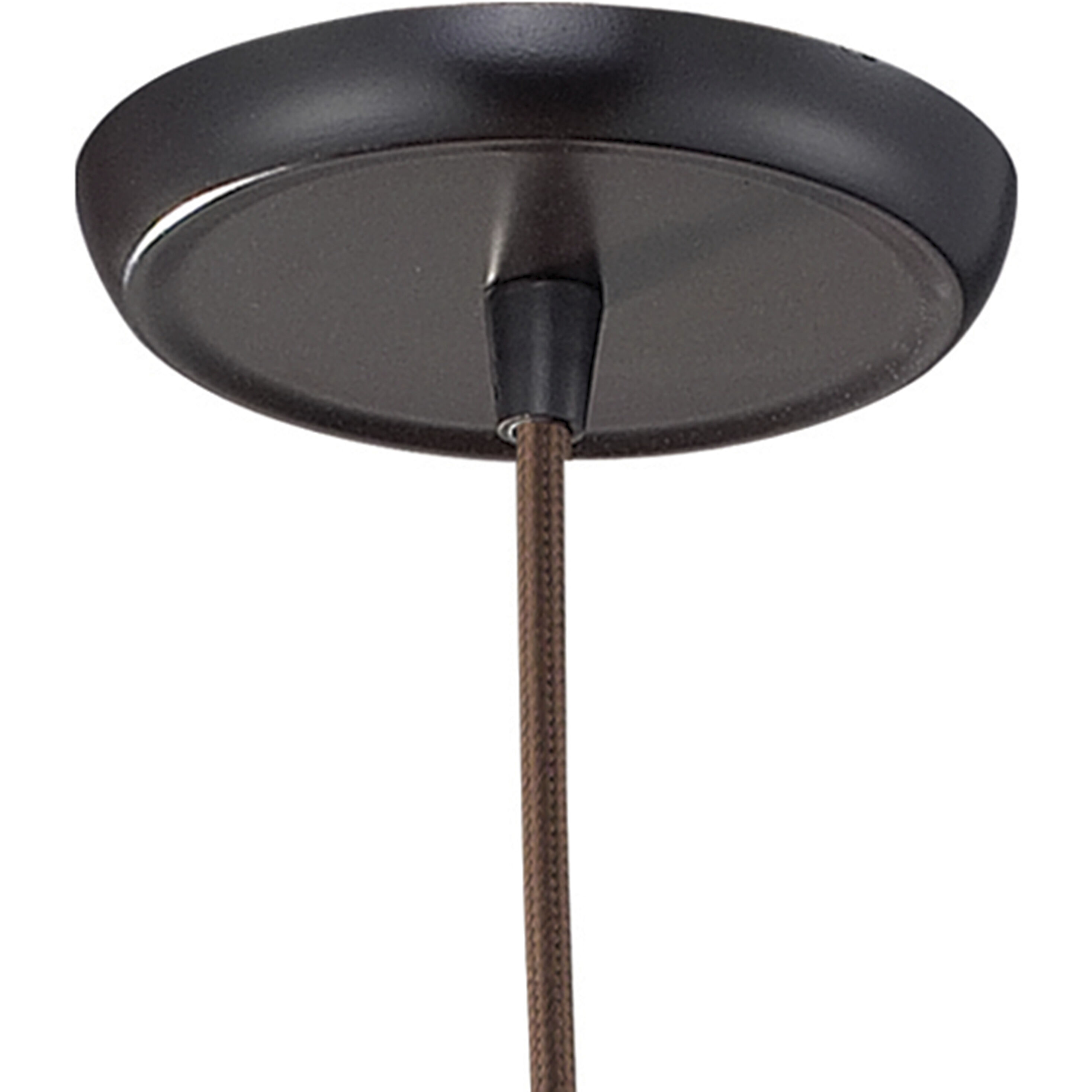 Coastal Inlet 1 Light 11 inch Oil Rubbed Bronze Mini Pendant Ceiling Light in Opal White Glass with Natural Rope