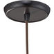 Coastal Inlet 1 Light 11 inch Oil Rubbed Bronze Mini Pendant Ceiling Light in Opal White Glass with Natural Rope