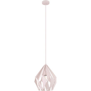 Carlton 1 Light 12.01 inch Pastel Apricot Pendant Ceiling Light