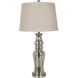 Chloe 34 inch 150 watt Mercury and Brushed Nickle Table Lamp Portable Light