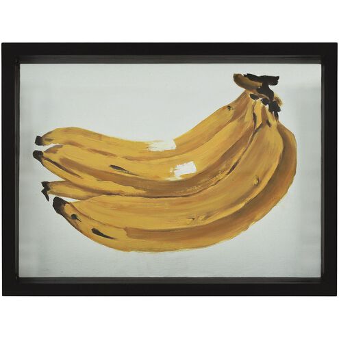 Bananas Yellow with White and Black Framed Wall Art