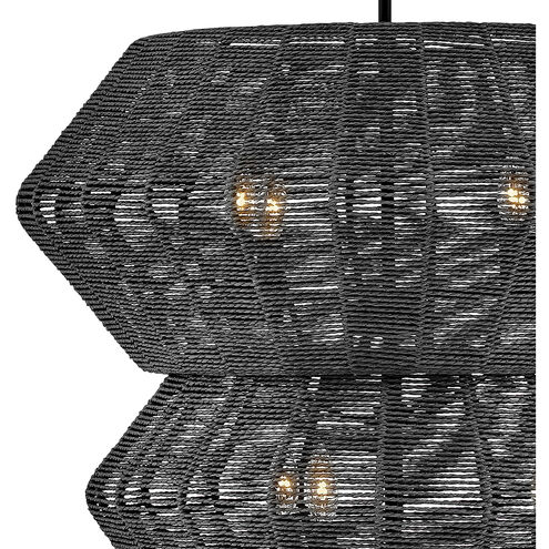 Lisa McDennon Luca 10 Light 27.75 inch Black Chandelier Ceiling Light, Multi Tier
