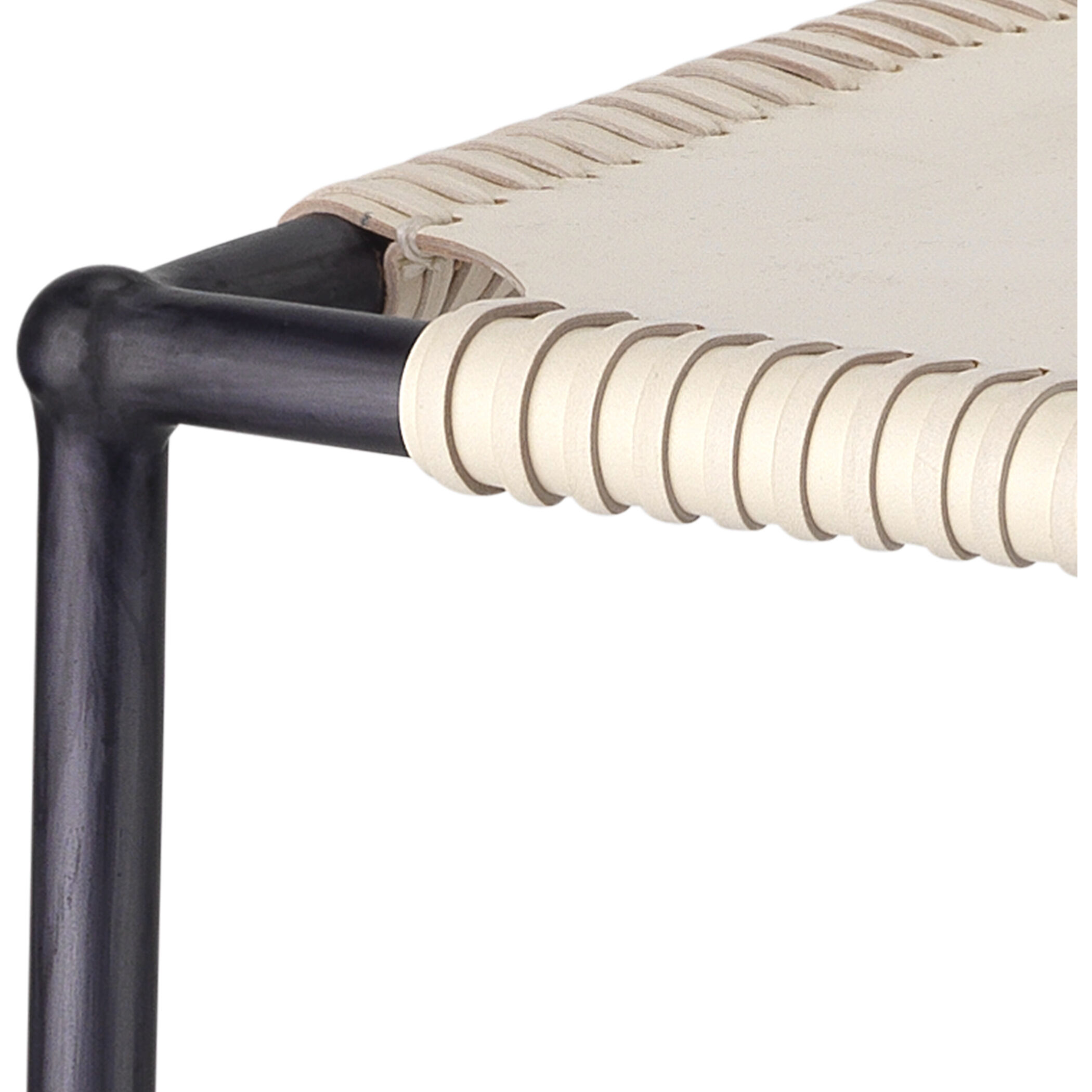 Off white leather bar stools top