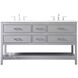 Sinclaire 60 X 22 X 34 inch Gray Vanity Sink Set