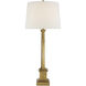 Suzanne Kasler Sjosephine 32.5 inch 150 watt Hand-Rubbed Antique Brass Table Lamp Portable Light in Linen