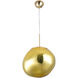 Canada 1 Light 15 inch Gold Single Pendant Lighting Ceiling Light