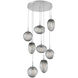 Cosmos LED LED Classic Silver Chandelier Ceiling Light, Round Multi-Pendant