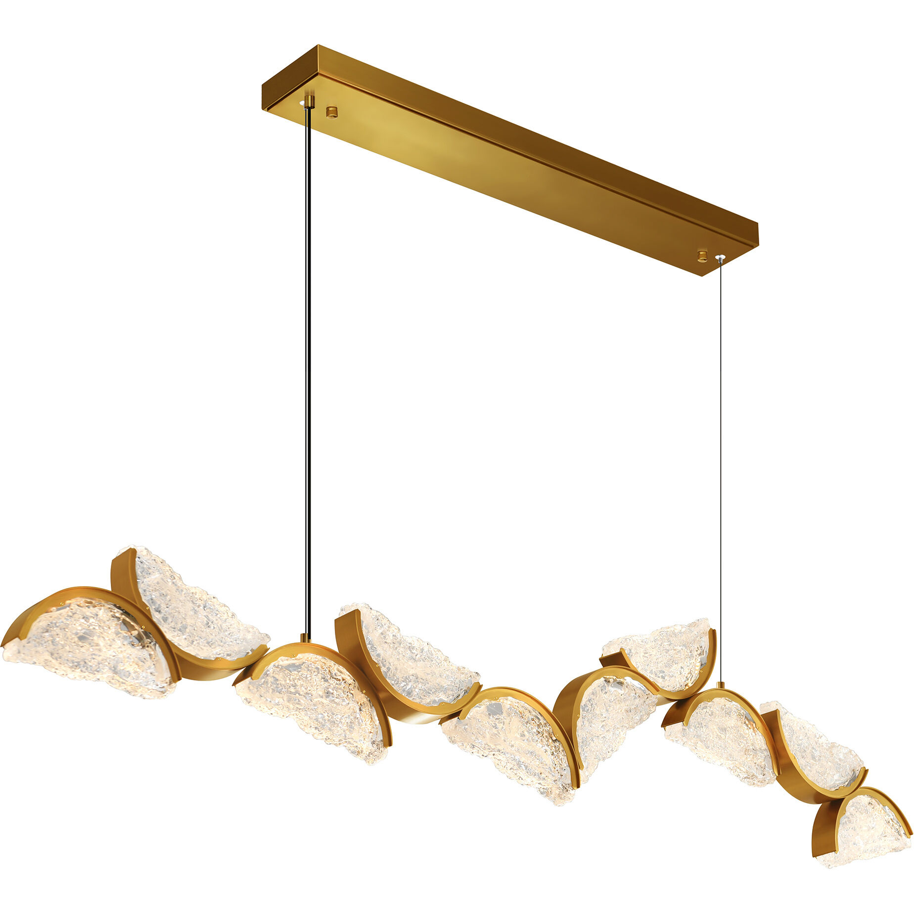 Moon LED 70 inch Brass Chandelier Ceiling Light