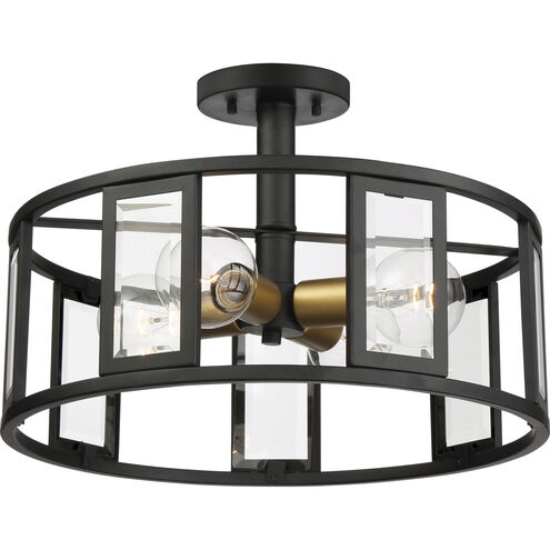 Payne 4 Light 17 inch Midnight Bronze Semi Flush Mount Ceiling Light