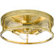 Canada 3 Light 16 inch Gold Flush Mount Ceiling Light
